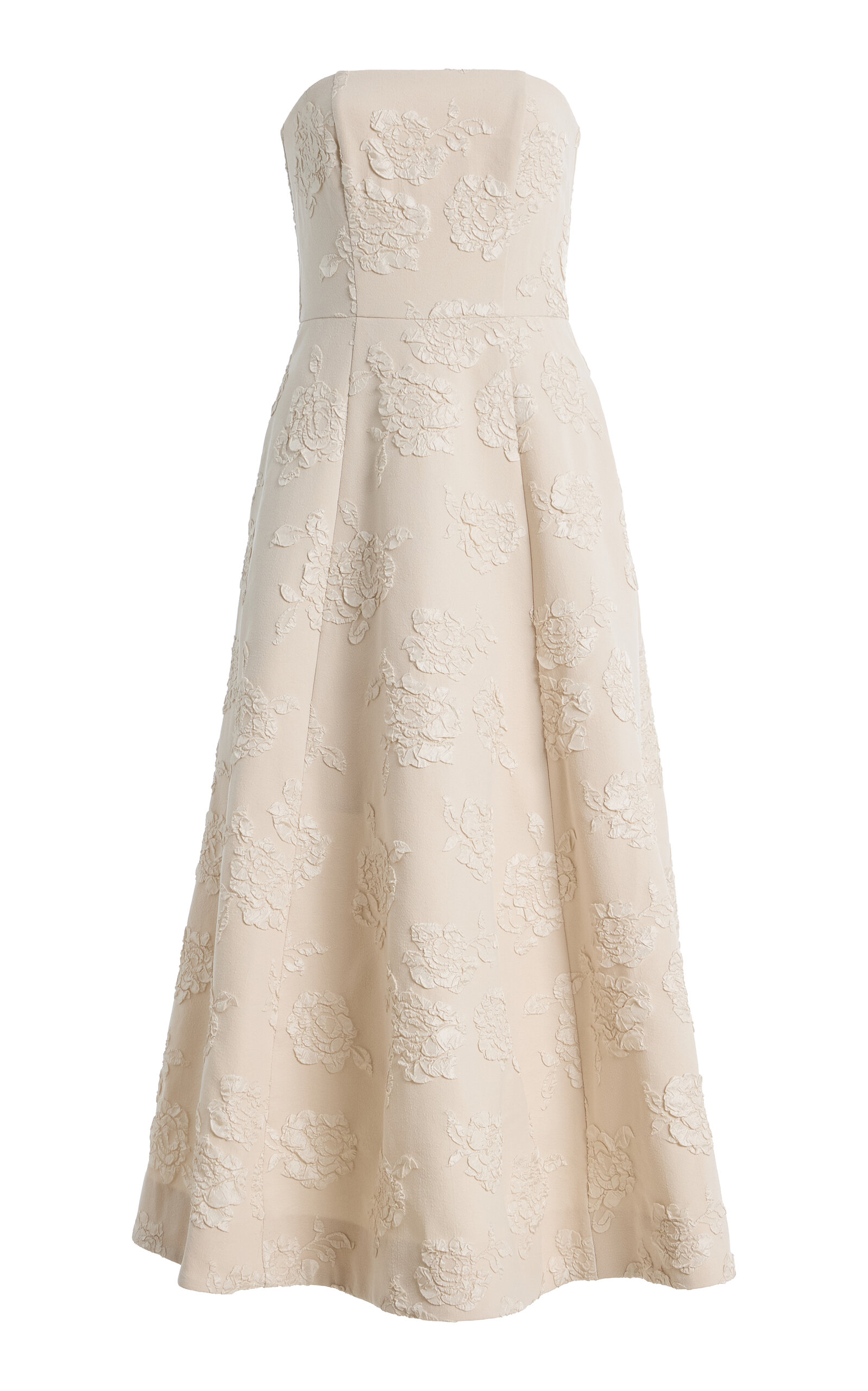 ROTATE ROTATE Jacquard Strapless Dress