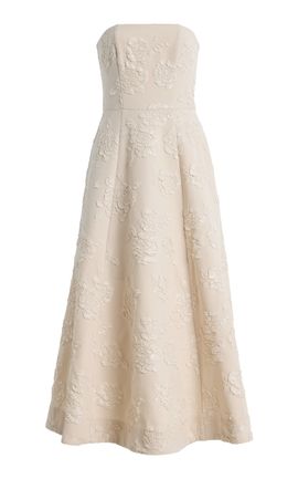 ROTATE ROTATE Jacquard Strapless Dress