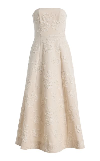 ROTATE ROTATE Jacquard Strapless Dress