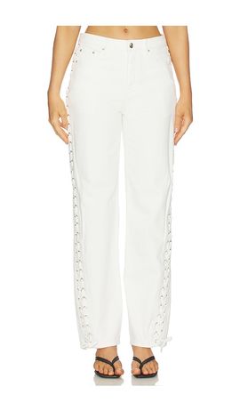 ROTATE ROTATE Loose Fit Laced Jeans