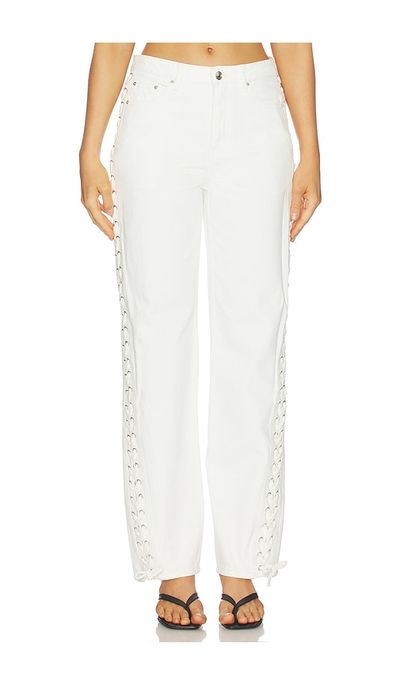 ROTATE ROTATE Loose Fit Laced Jeans