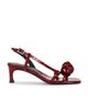 ROTATE ROTATE Mid Heel Knot Patent Croc Strappy Sandal - 1