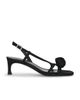 ROTATE ROTATE Mid Heel Knot Satin Strappy Sandal - 1