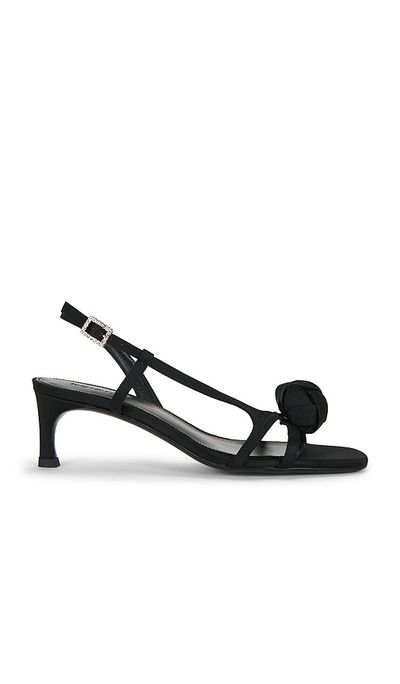 ROTATE ROTATE Mid Heel Knot Satin Strappy Sandal