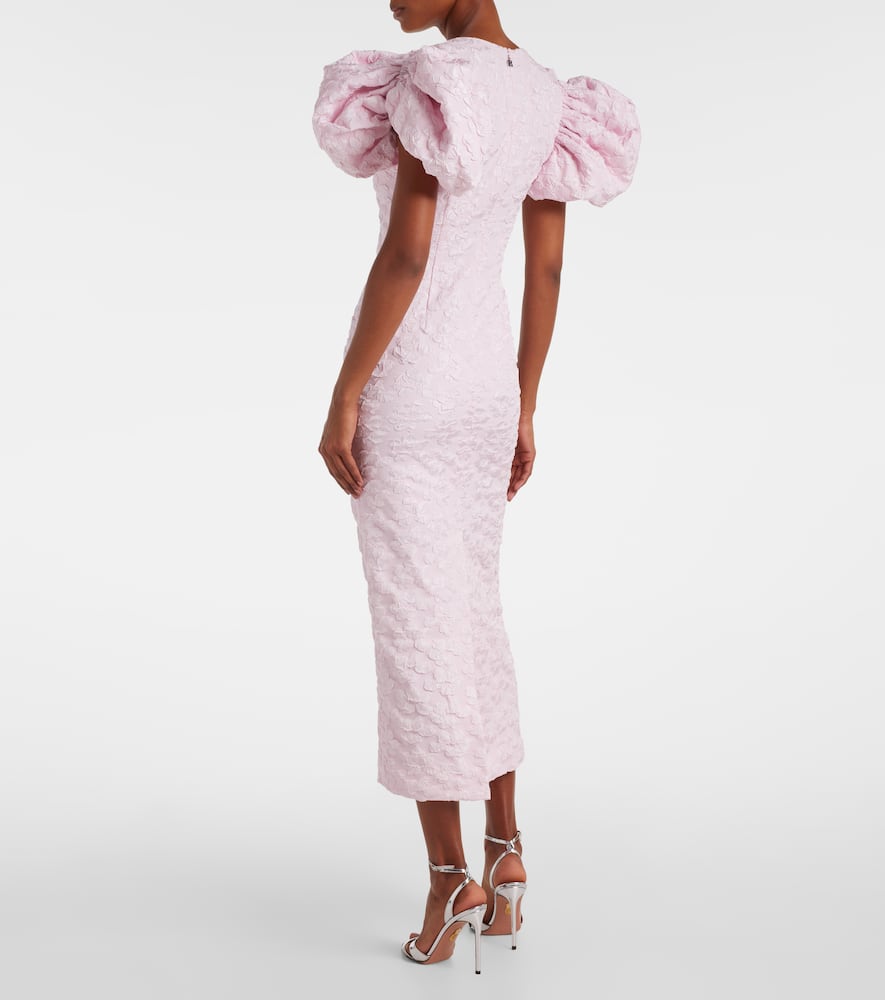 rotate puff sleeve midi dress rotate birger christensen puff sleeve midi dress (U.S. 12/ UK 14)