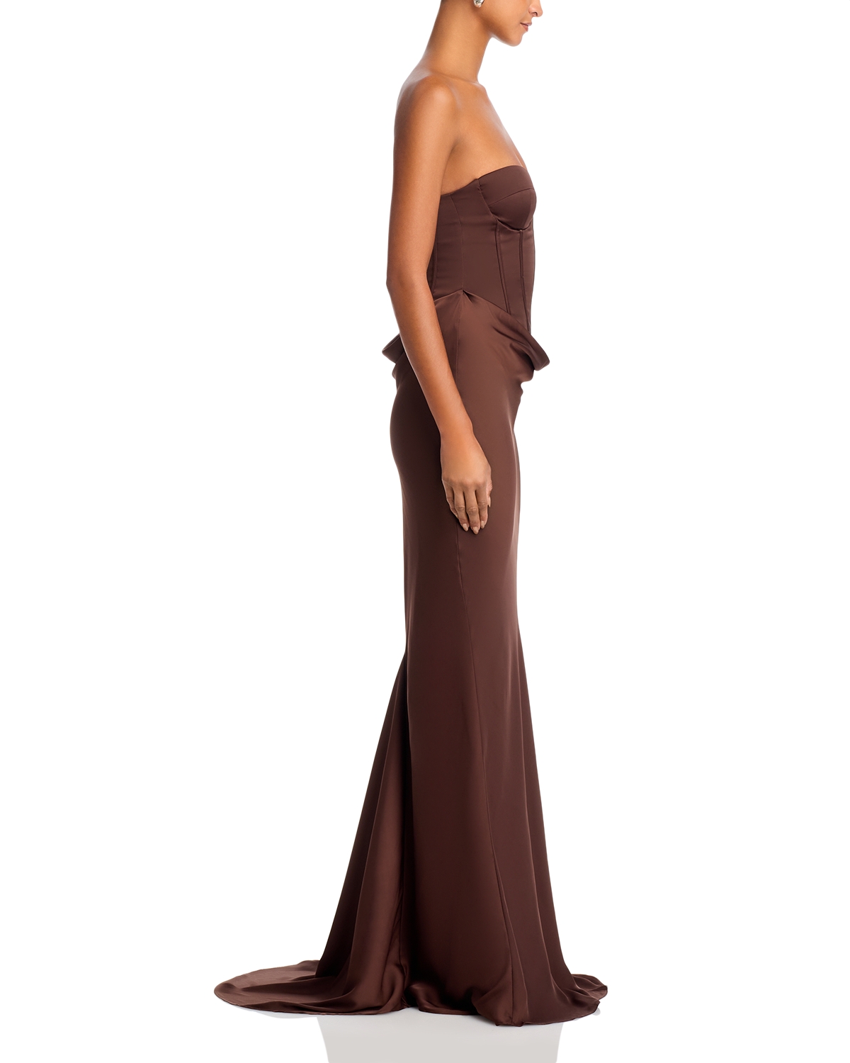 rotate corset dress Satin Corset Maxi Dress Black
