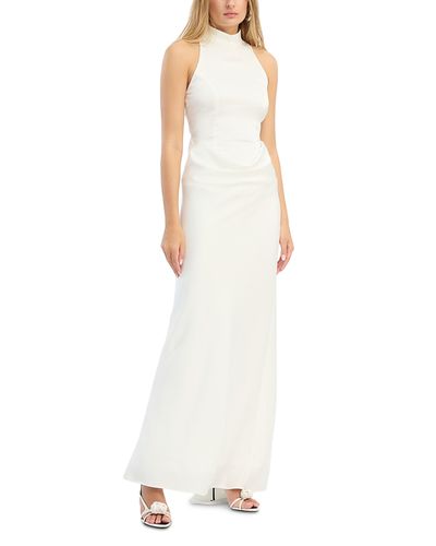 Rotate Rotate Satin Maxi Train Dress