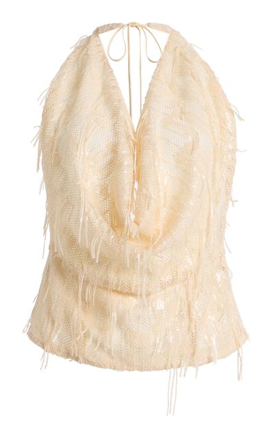 ROTATE ROTATE Sequined Halter Top