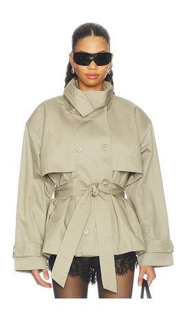 ROTATE ROTATE Short Trench Coat