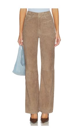 ROTATE ROTATE Straight Suede Pants