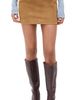 ROTATE ROTATE Suede Mini Bell Skirt Tan - 1