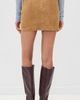 ROTATE ROTATE Suede Mini Bell Skirt Tan - 3
