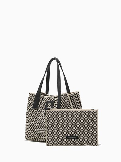ROUGE & LOUNGE Diamond Pattern Mini Leather Tote Bag