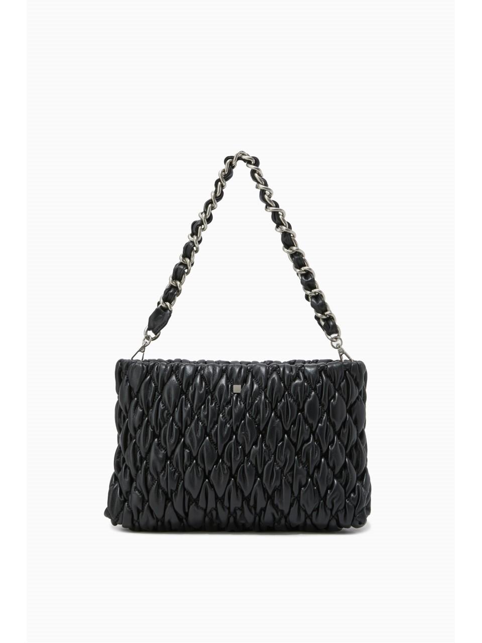 ROUGE & LOUNGE Diamond Quilted Leather Shoulder Bag (RA2E9ABG782WBK)