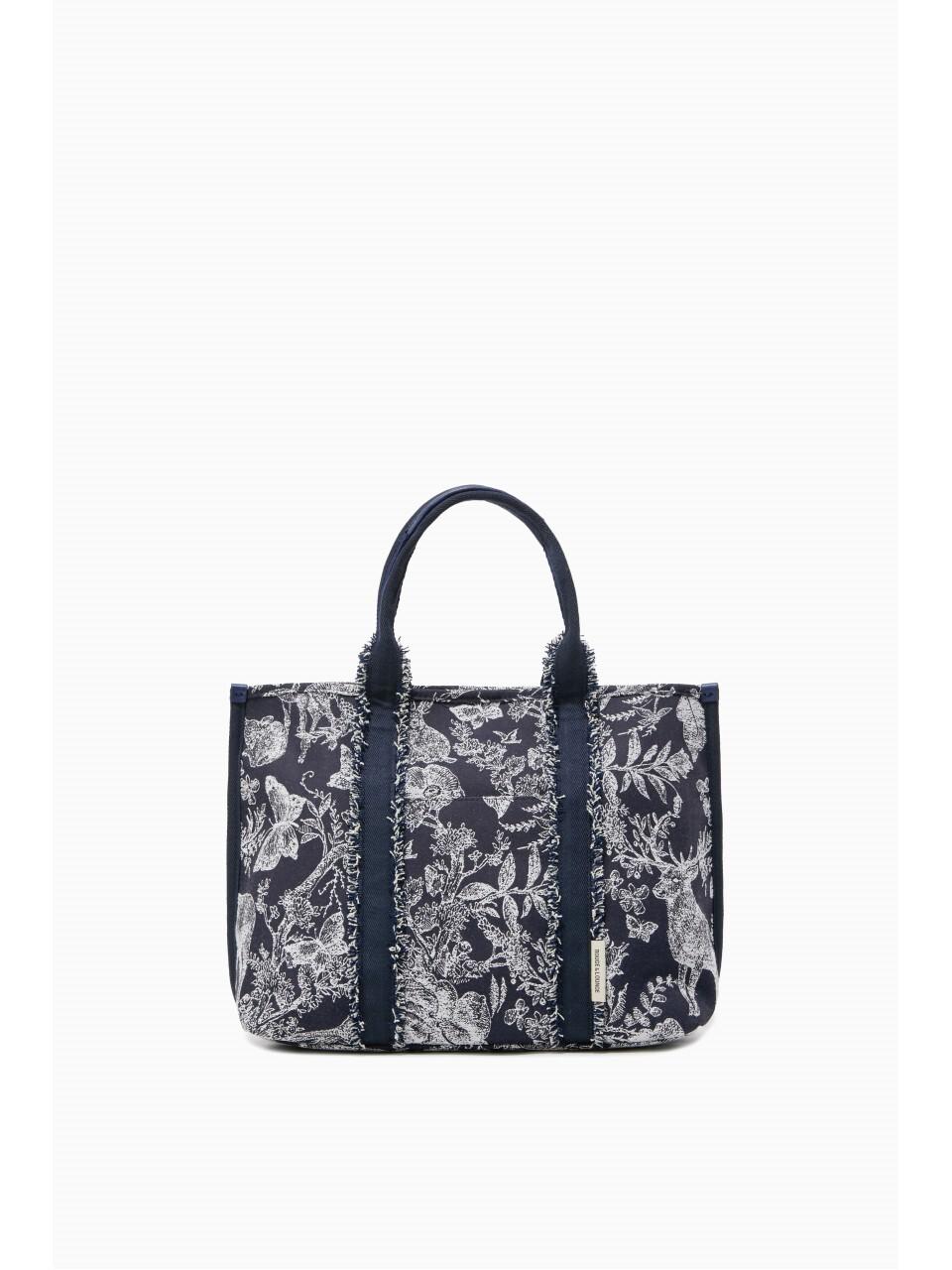 ROUGE & LOUNGE Jacquard Floral Pattern Tote Bag (RA2F3ABG671WNY)