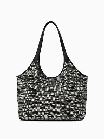 ROUGE & LOUNGE Jacquard Minimalist Shopper Bag [Black]