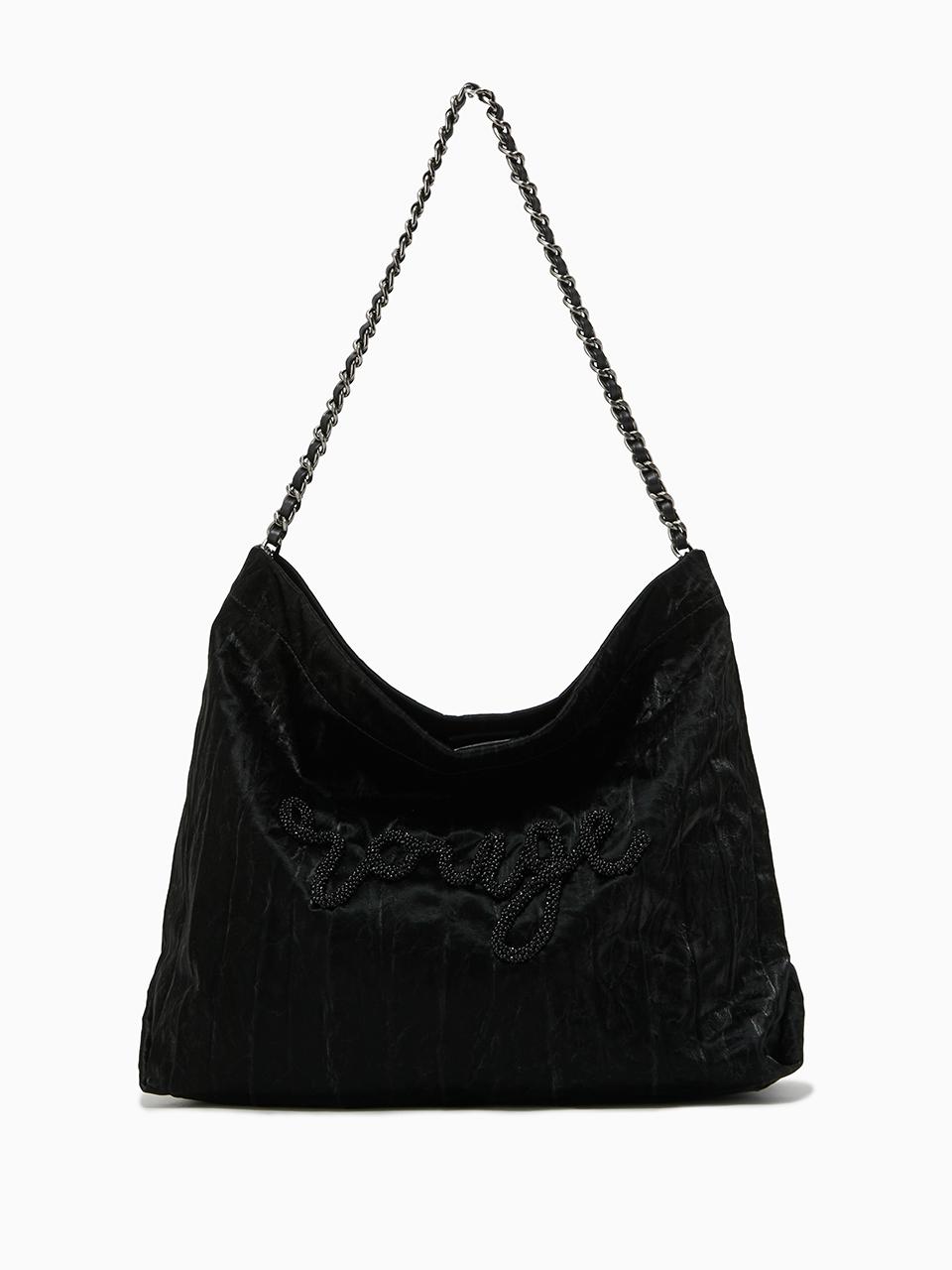 ROUGE & LOUNGE Jacquard Pleated Rectangular Hobo Shoulder Bag