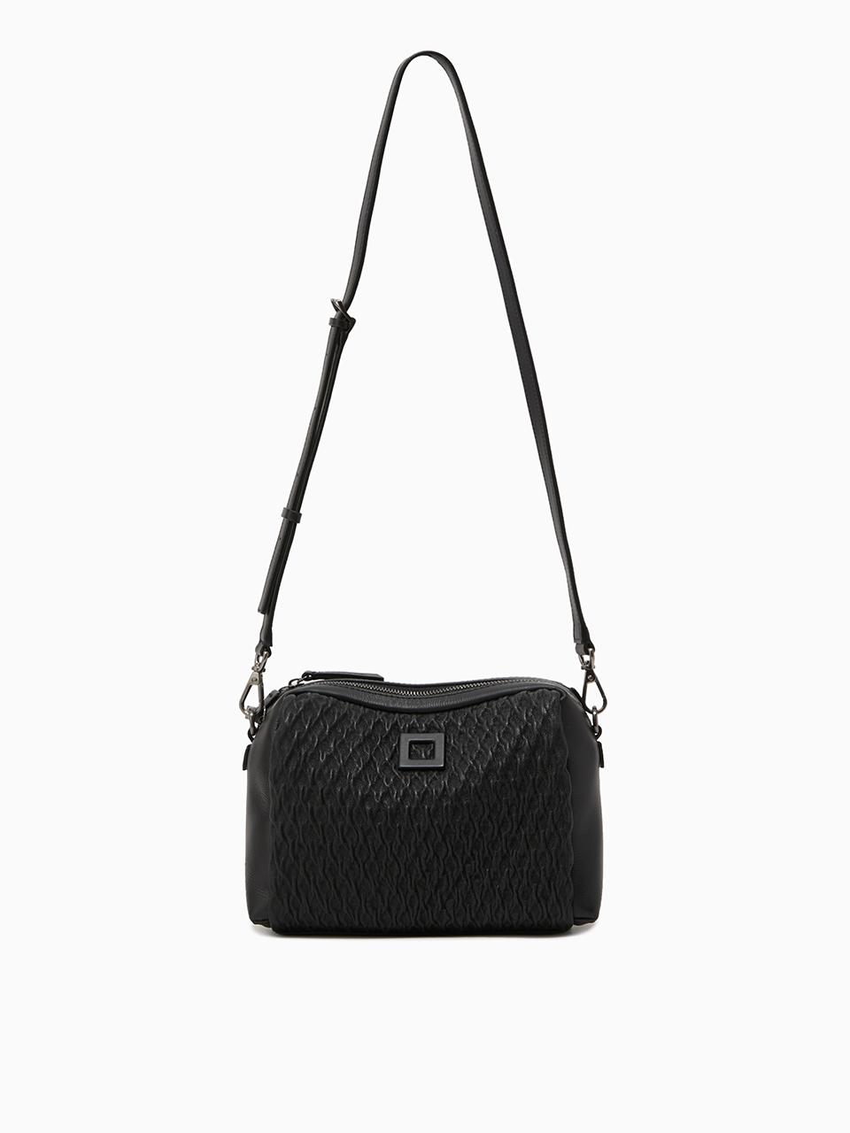 ROUGE & LOUNGE Lamb Leather Dual-zip Mini Cross-body Bag