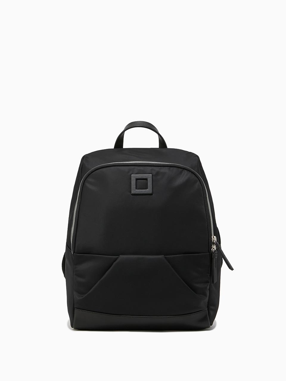 ROUGE & LOUNGE Nylon Square Leather Travel Backpack