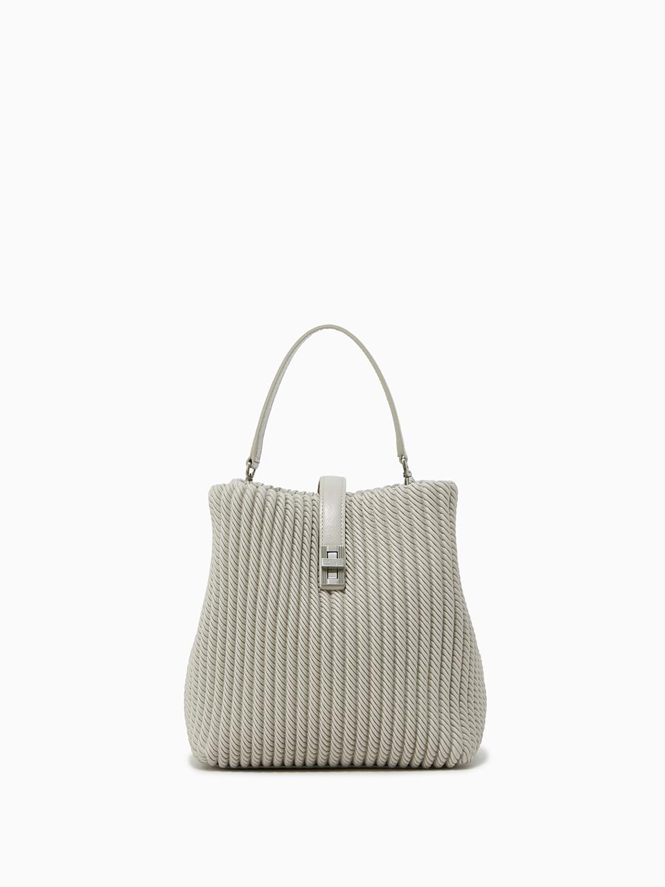 ROUGE & LOUNGE Pleated Bucket Shoulder Bag