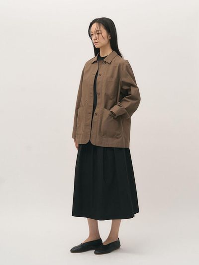 rough side White Label Garden Work Jacket [Mud]