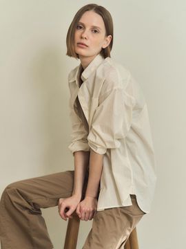 rough side White Label Natural Washed ST Shirt [Ecru]