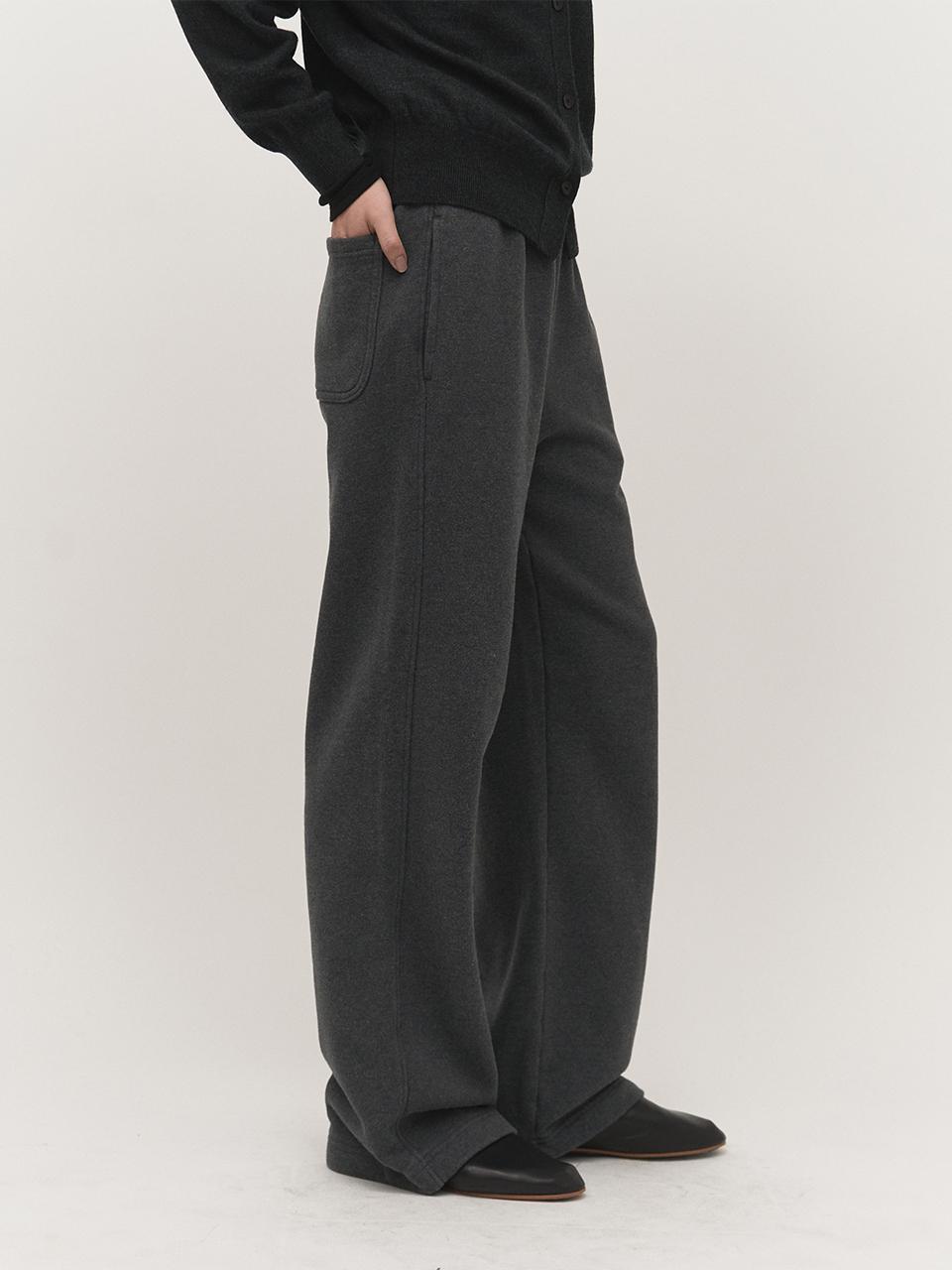 rough side White Label Premium Cotton Straight Fit Pants [Graphite]