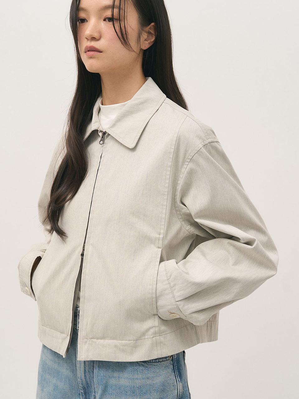 rough side White Label Scrunch Cropped Blazer [White Pebble]