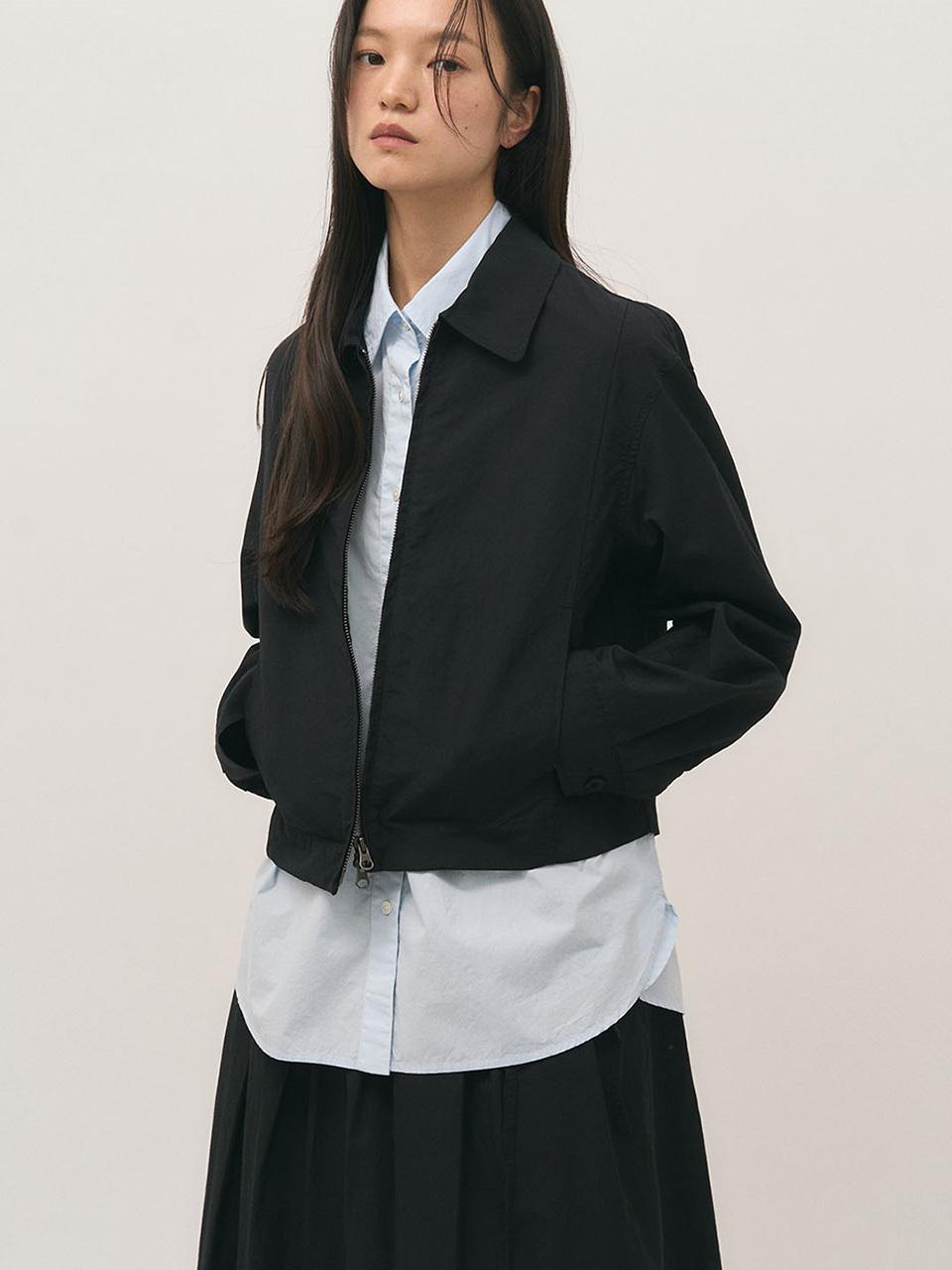 rough side White Label Scrunch Cropped Crow Blazer
