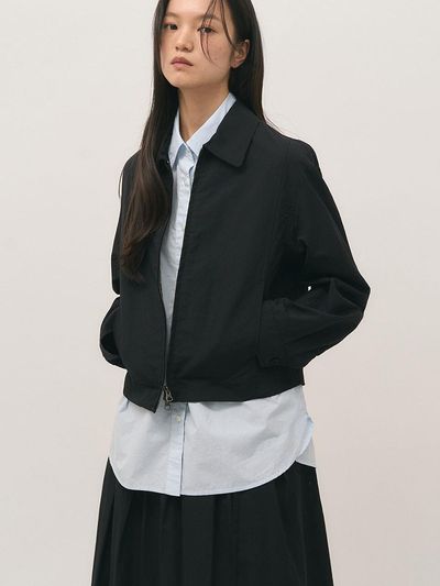 rough side White Label Scrunch Cropped Crow Blazer