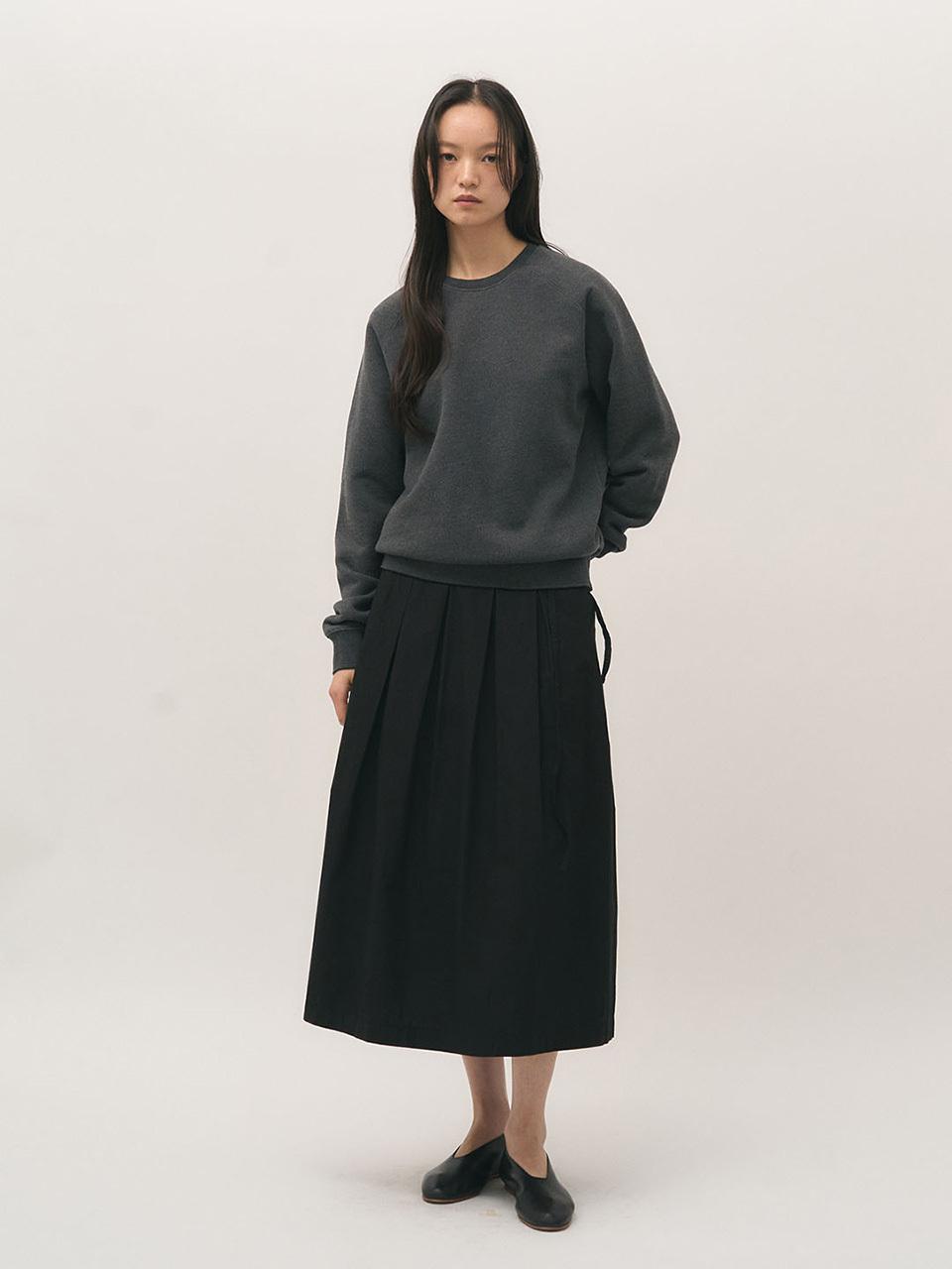 rough side White Label Stable Cut Sweat Shirt [Graphite]