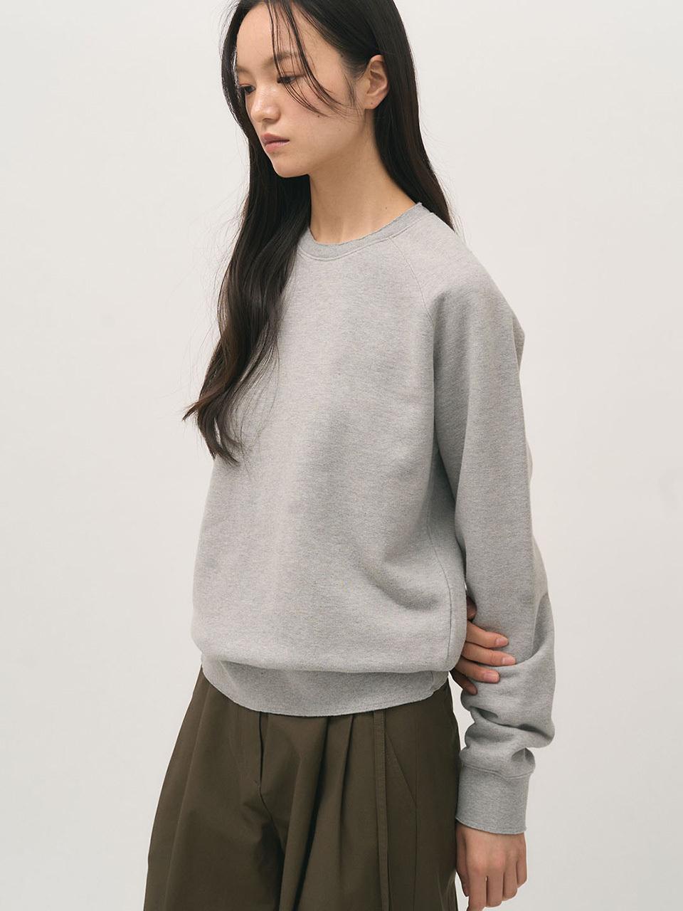 rough side White Label Stable Cut Sweat Shirt [M.Grey]