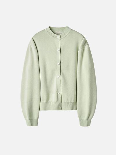 rough side White Label Viola Cardigan [GREEN]