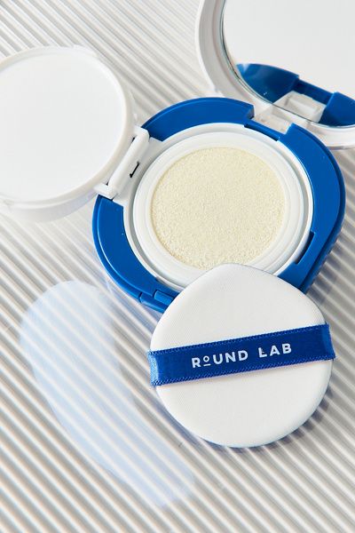 Round Lab Round Lab Birch Juice Moisturizing UVLock Sun Cushion SPF 50+ in Blue at Urban Outfitters