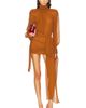 Rowen Rose Rowen Rose Bow Neck Mini Dress - 1