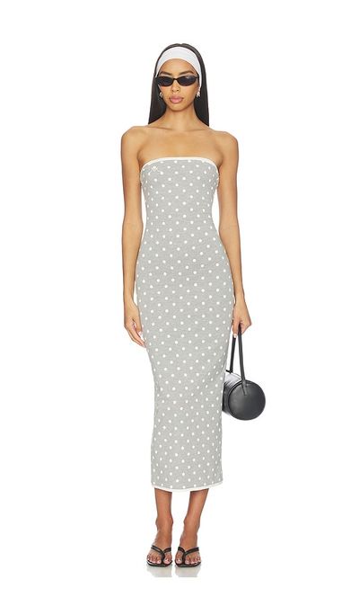 Rowen Rose Rowen Rose Polka Dots Bustier Dress