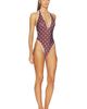 Rowen Rose Rowen Rose V Neck Backless Swimsuit - 2