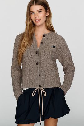 Rowing Blazers 100% Wool Cable Knit Cardigan
