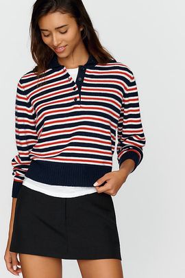 Rowing Blazers Cashmere Cotton Polo Top