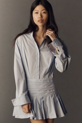 Rowing Blazers Pleated Buttondown Shirt Dress