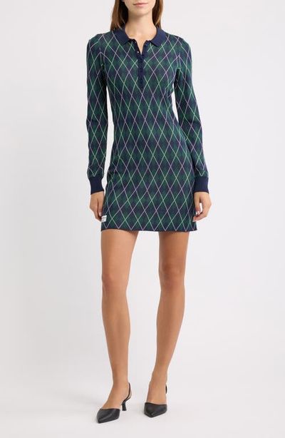 ROWING BLAZERS ROWING BLAZERS Argyle Long Sleeve Minidress