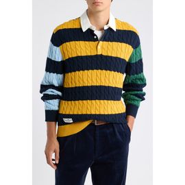 ROWING BLAZERS ROWING BLAZERS Cable Knit Rugby Sweater