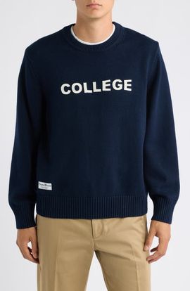 ROWING BLAZERS ROWING BLAZERS College Cotton Crewneck Sweater