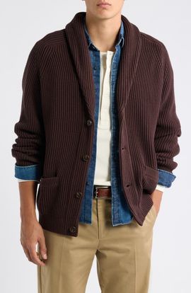 ROWING BLAZERS ROWING BLAZERS Cotton Fisherman Shawl Cardigan