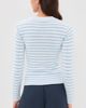 Rowing Blazers Rowing Blazers Cotton Sailboat Striped Sweater Light Blue White Stripe - 3
