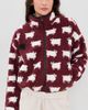 Rowing Blazers Rowing Blazers Cropped Sheep Sherpa Burgundy - 2