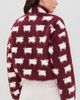 Rowing Blazers Rowing Blazers Cropped Sheep Sherpa Burgundy - 3