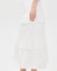 Rowing Blazers Rowing Blazers Eyelet Tiered Skirt White - 4