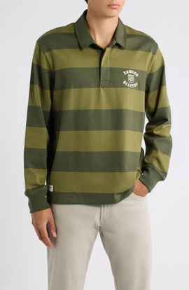 ROWING BLAZERS ROWING BLAZERS Harrison Long Sleeve Organic Cotton Rugby Polo
