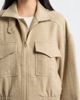 ROWING BLAZERS ROWING BLAZERS Herringbone Funnel Neck Wool Blend Jacket - 4